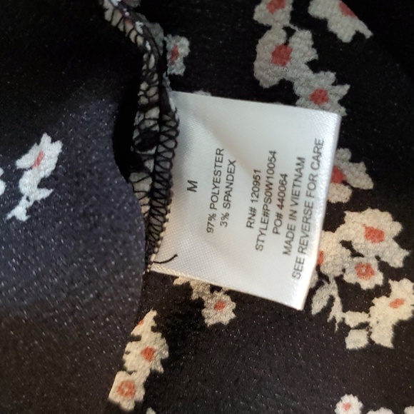 Hippie Rose Floral Top Black M - Picture 6 of 7